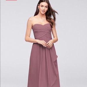 David’s Bridal Strapless Bridesmaid Dress